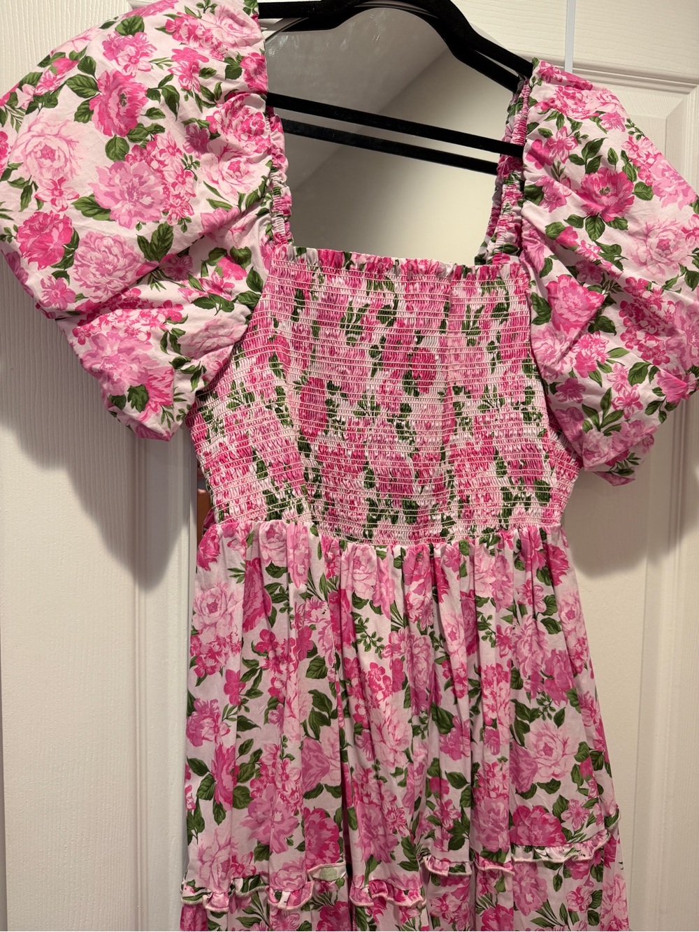 Show Me Your MuMu Afternoon Tea Pink Floral Puff-Sleeve Maxi Dress - Picture 3 of 4